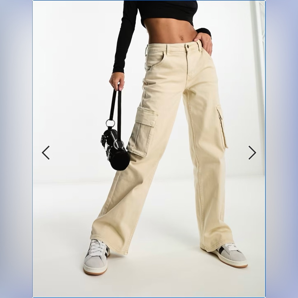 Guess Originals cargo jeans in tan wash